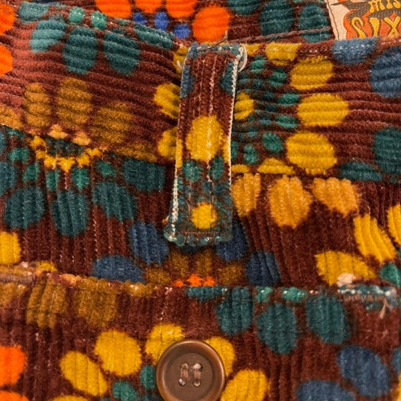 vintage miss sixty floral 70s style corduroy pants - Picture 7 of 8
